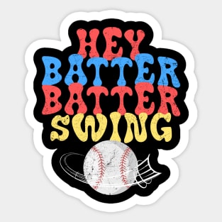 Hey Batter Batter Swing Baseball Sticker